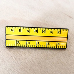 Grammar Rules Enamel Pin